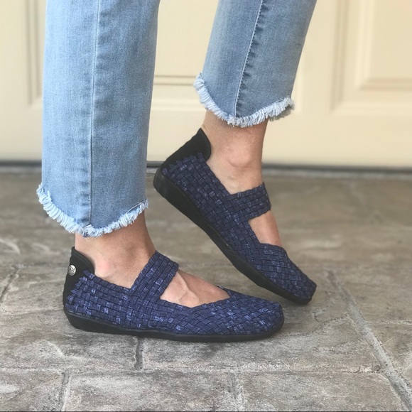Navy Blue Signature Comfortable Mary Jane Flat - Picture 3 of 8